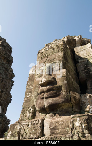 Tempio Bayon, alla fine del XII secolo, buddista, Angkor Thom, Angkor, Siem Reap, Cambogia, Indocina Foto Stock