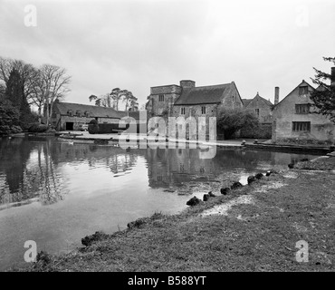 Cothay Manor, vicino a Wellington, Somerset.. Febbraio 1975 75-00699-001 Foto Stock