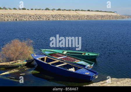 Alta Diga, Aswan, Egitto, Africa Settentrionale, Africa Foto Stock