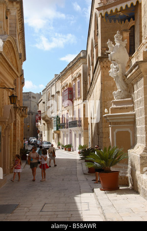 "Villegaignon Street', Mdina, Malta. Foto Stock