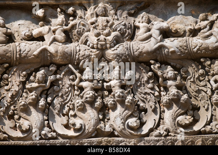 Preah Ko tempio, AD879, Gruppo Roluos, nei pressi di Angkor, Sito Patrimonio Mondiale dell'UNESCO, Siem Reap, Cambogia, Indocina, sud-est asiatico Foto Stock