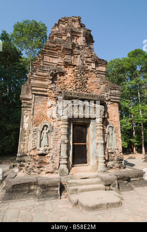 Preah Ko tempio, AD879, Gruppo Roluos, nei pressi di Angkor, Sito Patrimonio Mondiale dell'UNESCO, Siem Reap, Cambogia, Indocina, sud-est asiatico Foto Stock