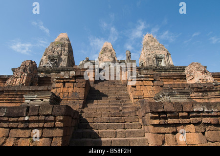 Pre Rup tempio, AD 961, Siem Reap, Cambogia, Indocina, sud-est asiatico Foto Stock