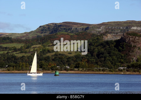 Yacht a vela nel Firth of Clyde Foto Stock
