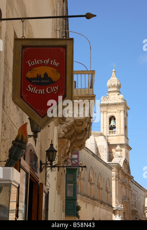 Un immagine iconica di Mdina, "città silenziosa" in Malta. Foto Stock