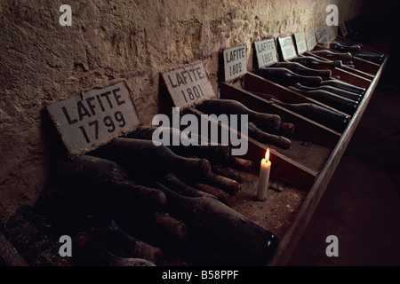 Le cantine di Chateau Lafite Rothschild, Bordeaux Aquitania, in Francia, in Europa Foto Stock