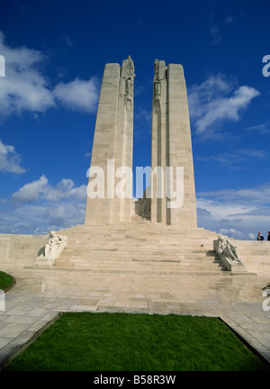 Prima guerra mondiale canadese Vimy Memorial vicino a lente Nord Pas de Calais Nord Picardiy Francia Europa Foto Stock