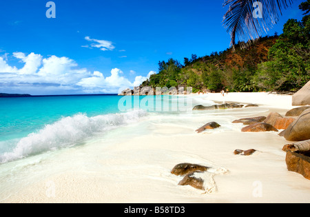 Anse Georgette nell'isola di Praslin Seychelles Foto Stock