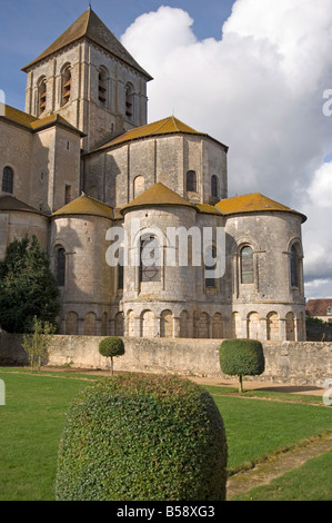 Abbazia di Saint-Savin sur Gartempe, conosciuta come la Cappella Sistina romanica, Vienne, Poitou-Charentes, Francia Foto Stock