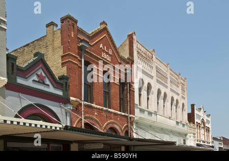 Texas Lockhart downtown edifici storici Foto Stock