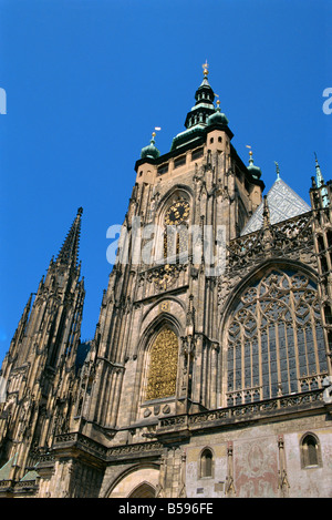Cattedrale di San Vito, il Castello di Praga, Repubblica Ceca, Europa Foto Stock