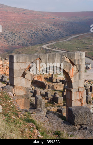 Arco di D. Memmius Rogatus, Tiddis, Algeria, Africa Settentrionale, Africa Foto Stock