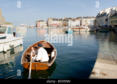 Porto di Le Palais, Belle Ile, Bretagna, Francia, Europa Foto Stock