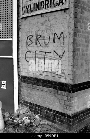 Viste generali di Graffiti dopo una partita di calcio. &#13;&#10;Febbraio 1975 &#13;&#10;75-01064-004 Foto Stock