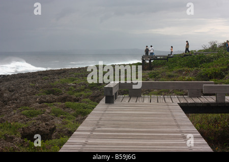 Percorso Seashore, Parco Nazionale di Kenting, Taiwan Foto Stock