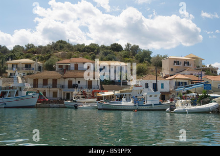 Vathi, isola di Meganisi, Isole Ionie, isole greche, Grecia, Europa Foto Stock