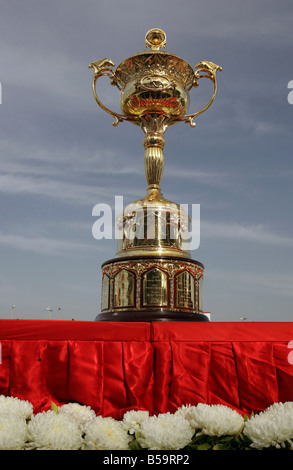 La coppa per il vincitore del Dubai World Cup, Dubai, Emirati Arabi Uniti Foto Stock