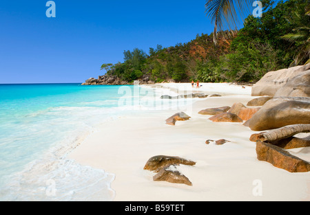 Anse Georgette nell'isola di Praslin Seychelles Foto Stock