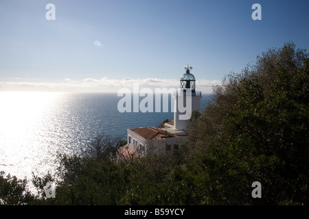 Vista da San Sebastiano Faro sul Cami de Ronda in Costa Brava Catalogna Spagna Foto Stock