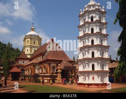 Tempio Shantadurga, Quela, Ponda, Goa, India Foto Stock