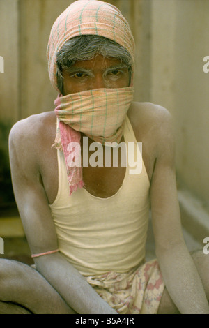 Pietra di sapone carver India Asia Foto Stock