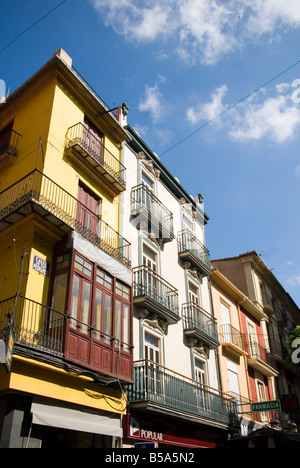 Vecchie case nel centro storico di Valencia Spagna Foto Stock