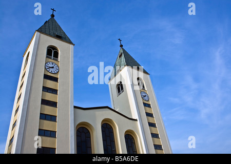 La Bosnia e Erzegovina, Medugorje. Chiesa del santuario di Međugorje, Erzegovina, Bosnia Erzegovina, l'Europa. Foto Stock