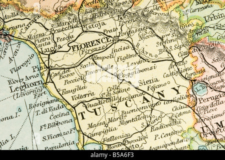 L'annata 1907 copyright scaduto mappa che mostra i paesi e rotte commerciali Foto Stock