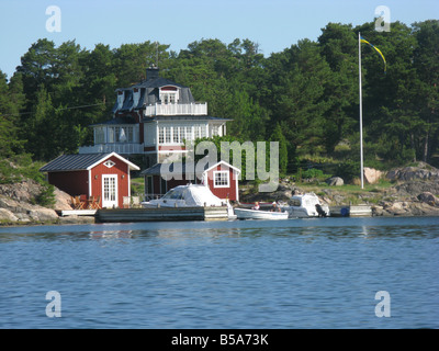 Una tipica immagine dell'arcipelago di Stoccolma Foto Stock