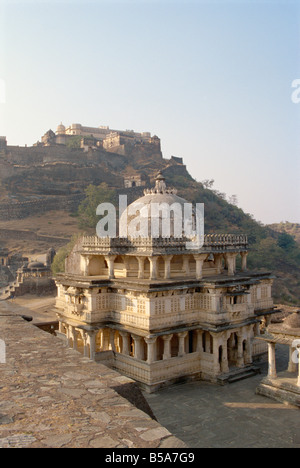 Massiccio forte costruito nel 1458 d.c. per Rana Kumbha Kumbhalgarh Rajasthan India Asia Foto Stock