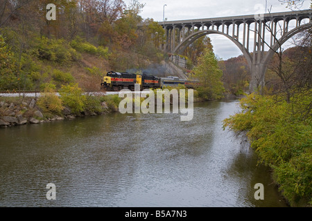 Il Cuyahoga Valley Scenic Railroad Foto Stock
