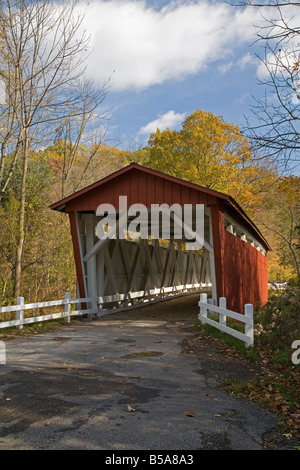 Penisola Ohio l'Everett Road ponte coperto in Cuyahoga Valley National Park Foto Stock