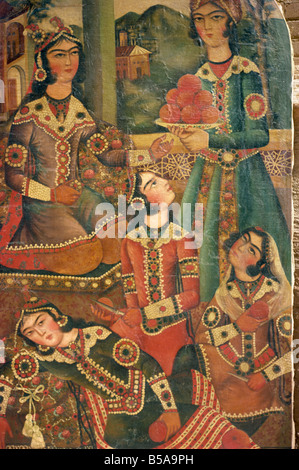 Pittura Qajar Museo Shiraz Shiraz iran medio oriente Foto Stock