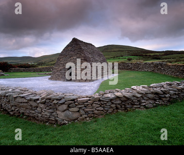 Gallarus oratorio, presto Christianiity irlandese, Ballynana, penisola di Dingle, nella contea di Kerry, Munster, Repubblica di Irlanda Foto Stock