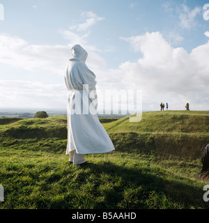 Druid, la Collina di Tara, nella contea di Meath, Leinster, Repubblica di Irlanda (Eire), Europa Foto Stock