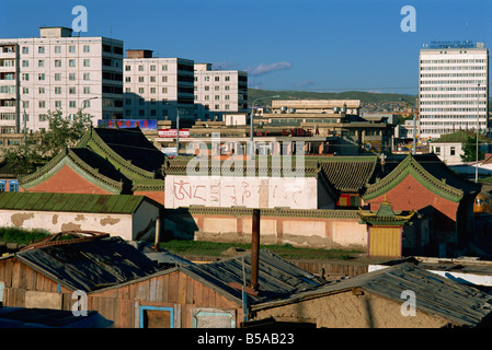 Vista generale di Ulan Bator, Tov, Mongolia, Asia centrale Foto Stock