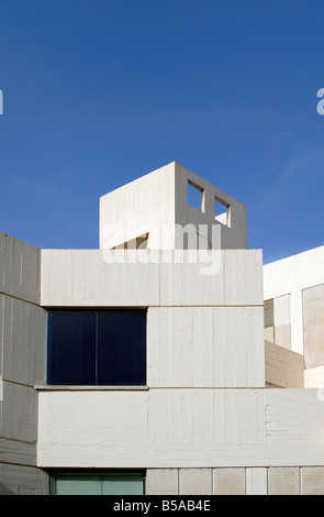 Costruzione di Joan Miro Foundation Fundacio progettato dall architetto razionalista Josep Lluis Sert Barcellona Catalonia Spagna Foto Stock