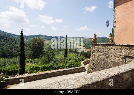 Villa Vignamaggio, utilizzato nel film molto rumore per nulla, Chianti, Toscana, Italia Foto Stock