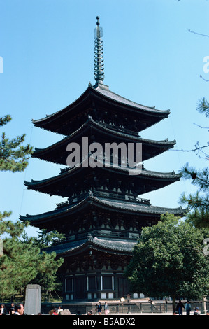 Tempio Kofukuji Nara Giappone Asia Foto Stock