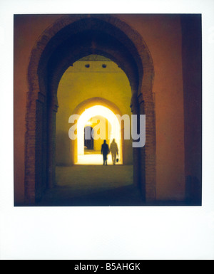 Polaroid immagine presa in granai di Moulay Ismail Meknes Marocco Nord Africa Africa Foto Stock