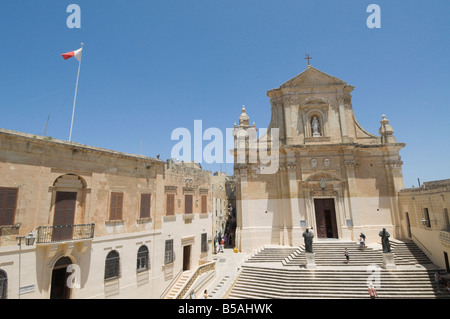 La Cattedrale di Gozo all'interno della Cittadella, Victoria (Rabat), Gozo, Malta, Europa Foto Stock