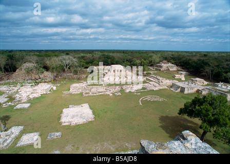 Mayapan, ex capitale Maya dopo la caduta di Chichen Itza, Yucatan, Messico, America del Nord Foto Stock