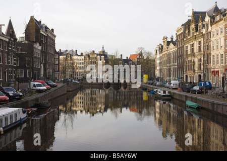 Canale Singel, Amsterdam, Paesi Bassi, Europa Foto Stock
