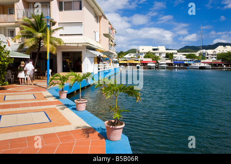 Marina Port-La-Royale in francese Marigot, San Martino, Isole Sottovento, West Indies, dei Caraibi e America centrale Foto Stock