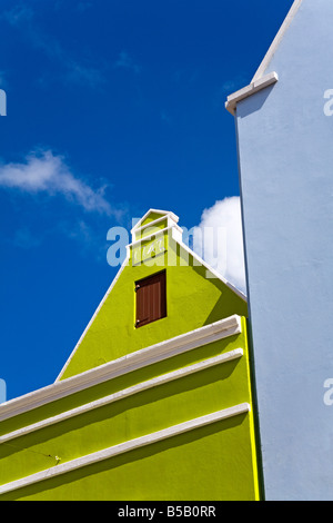 Stile olandese architettura su Breedestraat, quartiere di Punda, Willemstad, Curacao, Antille olandesi, West Indies, dei Caraibi Foto Stock