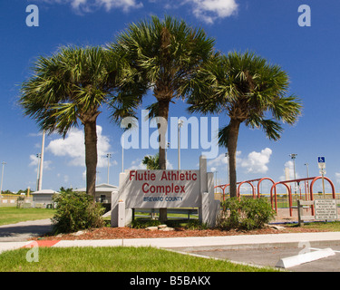 Il FLUTIE Athletic Complex in Melbourne Beach in Florida è chiamato dopo DOUG FLUTIE del Boston College e la NFL Foto Stock