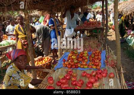 Mercati dei vegetali vulcani Virunga Uganda East Africa Africa Foto Stock