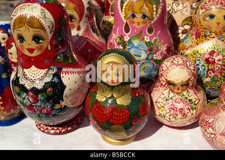 Nidificazione di bambole di Sakhalin Yuzhno estremo oriente russo Russia Europa Foto Stock