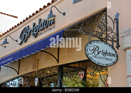 Palm Desert CA arte scultura El Paseo Drive Desert prestigio del negozio di Brighton Foto Stock