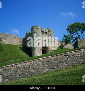 Il castello di Carisbrooke, Isle of Wight, Inghilterra, Europa Foto Stock